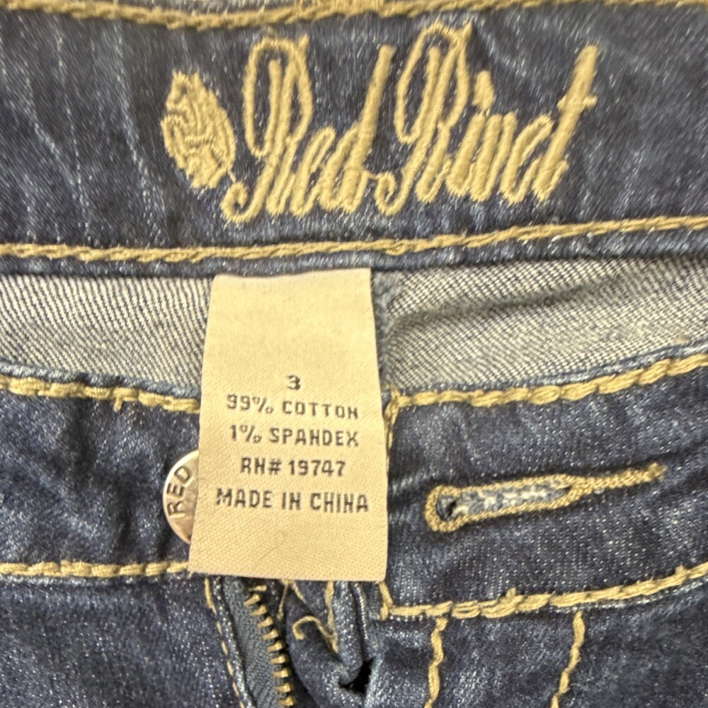 Vintage Red Rind Juniors Skinny Jeans Size 3 Blue Medium Wash - Picture 2 of 3